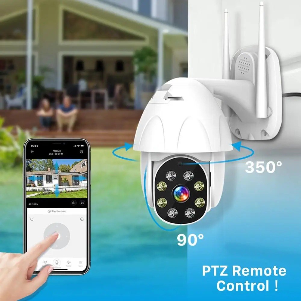 IP Wifi камера 1080P беспроводная безопасности наружная 2MP HD наблюдения аудио Onvif IR