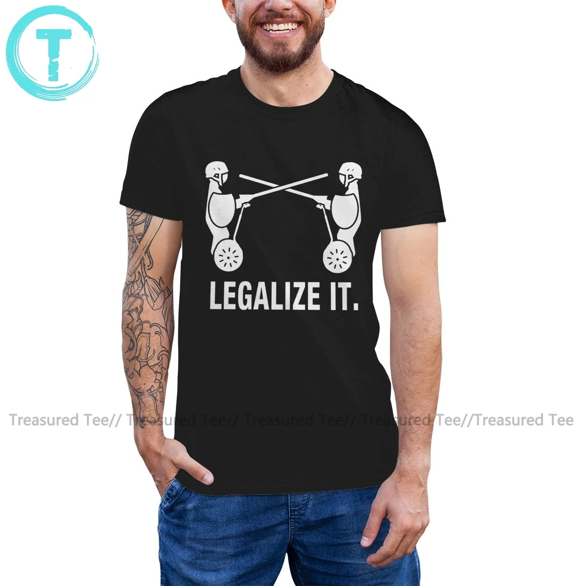 Боевая футболка Joust Милая Мужская 100 Хлопок Пляжная с коротким рукавом размера