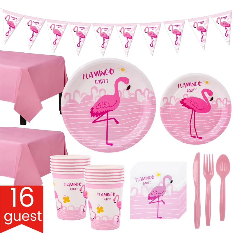 Розовый фламинго тема для маленьких девочек на день рождения украшения детей
