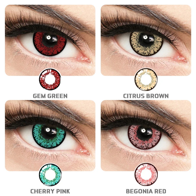 ovolook 1 pair prescription lenses 5 tone cosplay colored lenses anime contact lenses for eyes halloween lens yearly use 14 2mm free global shipping