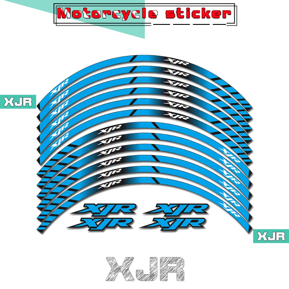 

Motorcycle wheel stripes reflective stickers rim decoration protection decals night warning tape 12 pieces for Yamaha XJR xjr