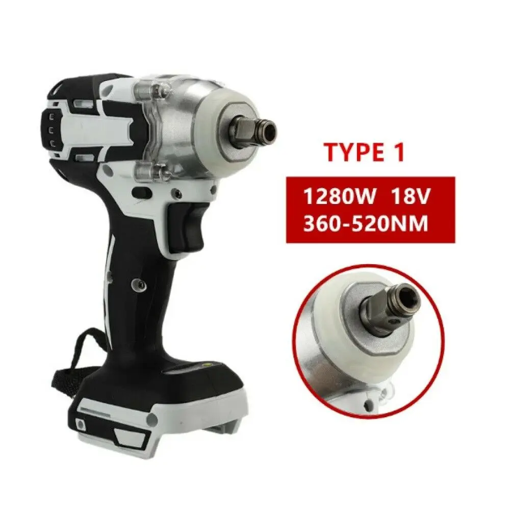 520nm 18v 1/2 Inch Cordless Brushless Impact Electric Wrench Rattle Gun Socket With Li-Ion Battery Hand Drill Power Tools | Инструменты
