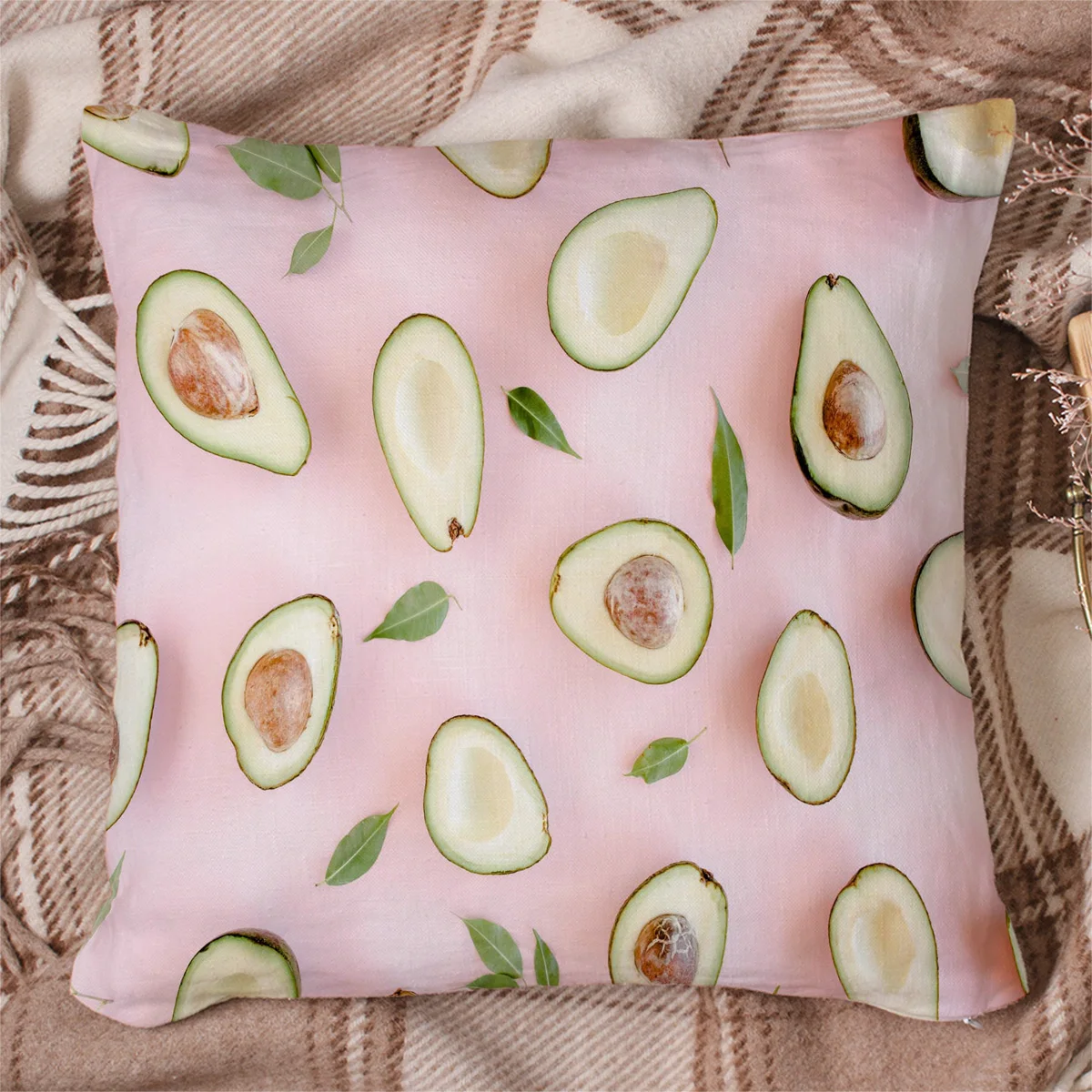Авокадо Южноамериканская Груша фрукты Милая Двусторонняя плюшевая наволочка