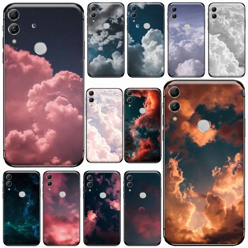 

Sweet sky pink Cloud art printing aesthetic Phone Case For Huawei honor Mate 10 20 30 40 i 9 8 pro x Lite P smart 2019 nova 5t