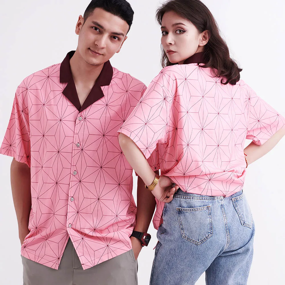 

New Man's Hawaiian Shirt Female Oversized Print Shirts Beach Women's Blouse Male Camisas For Summer Water Park Pool Party