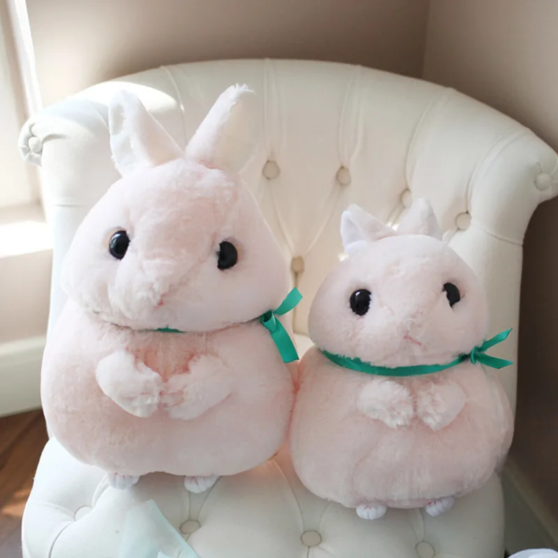 

Лидер продаж, большой толстый кролик 35 см/45 см, плюшевый флейбл, розовый/белый флейбл, детские игрушки для сна, подарки на день рождения