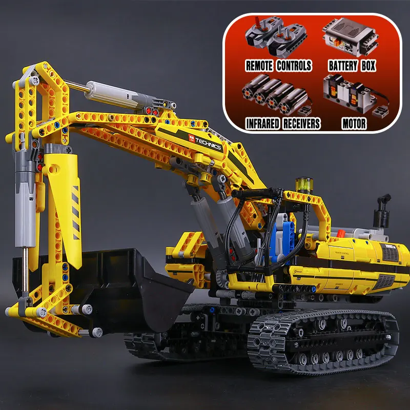 DHL 20007 Technic автомобиль серии совместим с 8043 модель экскаватора строительный
