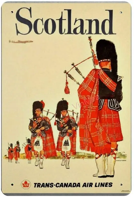 

Bit SIGNSHM Scotland Trans-Canada Air Lines Retro Metal Tin Sign Plaque Poster Wall Decor Art Shabby Chic Gift Suitable 12x8