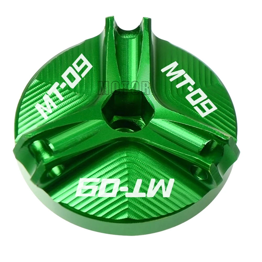 Green Для Yamaha MT-09 2013-/MT09 Tracer- MT 09 мотоцикл M20* 2,5 CNC масляный наполнитель чашки крышка двигателя масляный колпачок винт - Цвет: Green