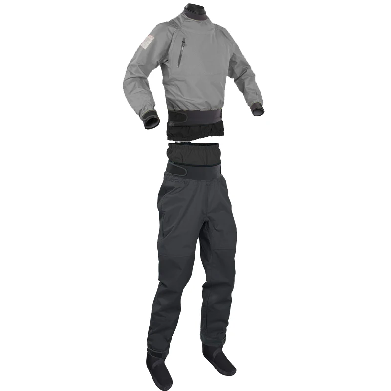 3-Layer Dry Suit Two-piece Set Dry Cag Jacket Waterproof Pant Trouser Dry Garment for Whitewater Paddling Touring SUP Adventures