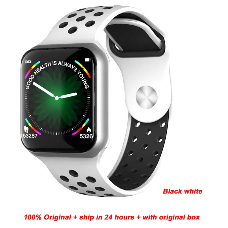 Black white Greentiger F8 Bluetooth Смарт-часы пульсометр калории фитнес-трекер будильник IP67 Водонепроницаемый умный Браслет - Цвет: Black white