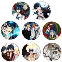 blue exorcist cosplay badge ao no exorcist okumura rin brooch pin anime accessories for clothes backpack decoration gift