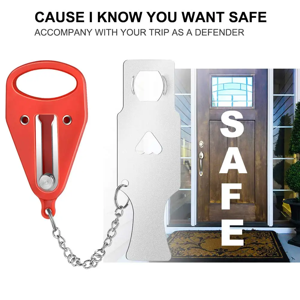 Портативный дверной замок и для путешествий дополнительный защитный твердый