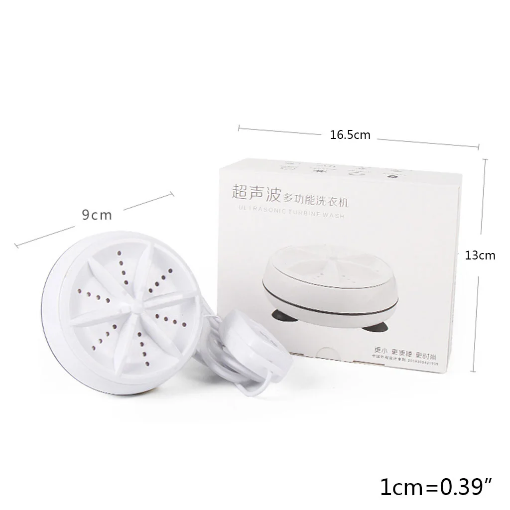 

Mini Portable Ultrasonic Turbo Washer Personal Laundry Rotating Washing Machine