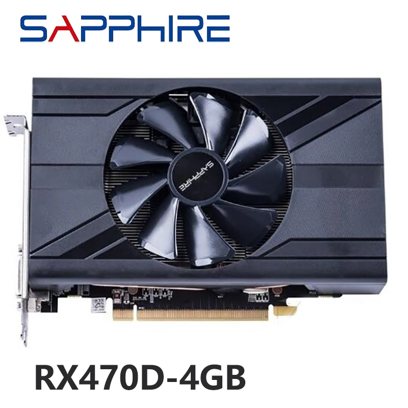 Видеокарты SAPPHIRE Radeon RX 470D 4 Гб GPU для AMD 470 видеокарта HDMI DP DVI GDDR5 256bit б/у