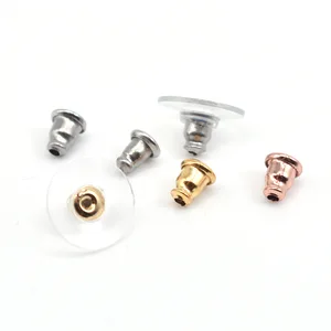 50 шт.лот, гипоаллергенная заглушка из нержавеющей стали 316L для сережек сделай сам, аксессуары для изготовления украшений