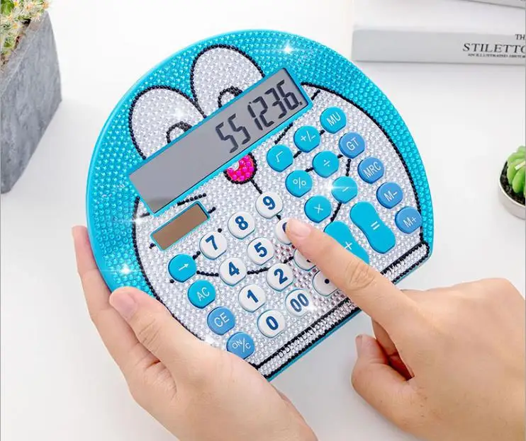 12-bit diamond solar cute fashion cartoon calculator clearing with pen and notebook computing Calculadoras | Компьютеры и офис