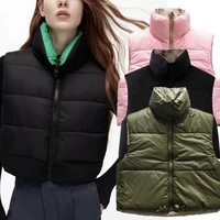 jennydave england style fashion 2022 solid winter vest coat women ins blogger vintage parka short jacket tops
