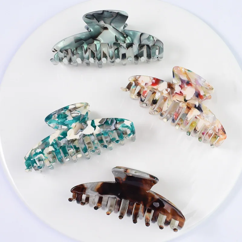 

Заколка-краб женская для конского хвоста, аксессуар для волос из ацетата, зажим для волос для ванной