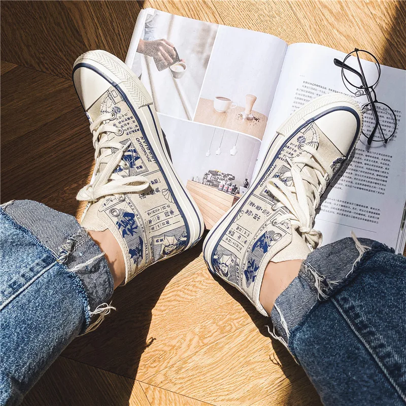 Кроссовки PARZIVAL мужские в стиле ретро высокие кеды Вулканизированная подошва