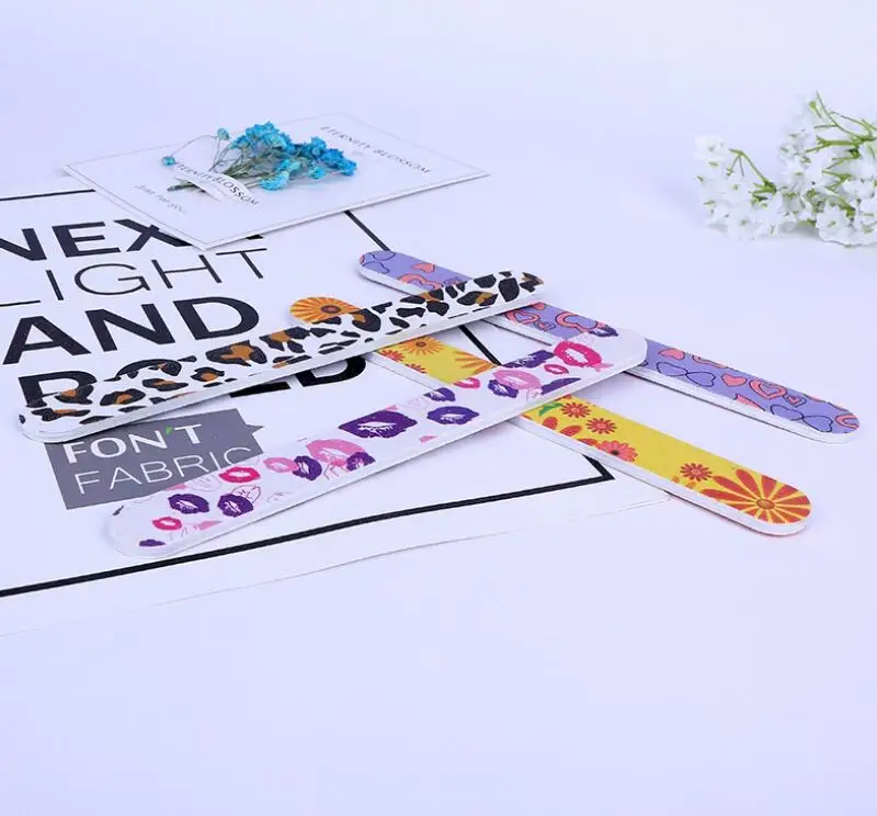 Двусторонняя пилка для ногтей с модным принтом из ЭВА маникюра LX7683 | Красота и