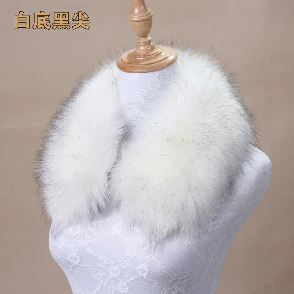 26 Qearlstar Women Scarf New Faux Fur Collar 55cm Women Children Jackets Coat Hood Fur Decor Shawl Soft Warm Luxury Scarves ZKG15 - Цвет: 26