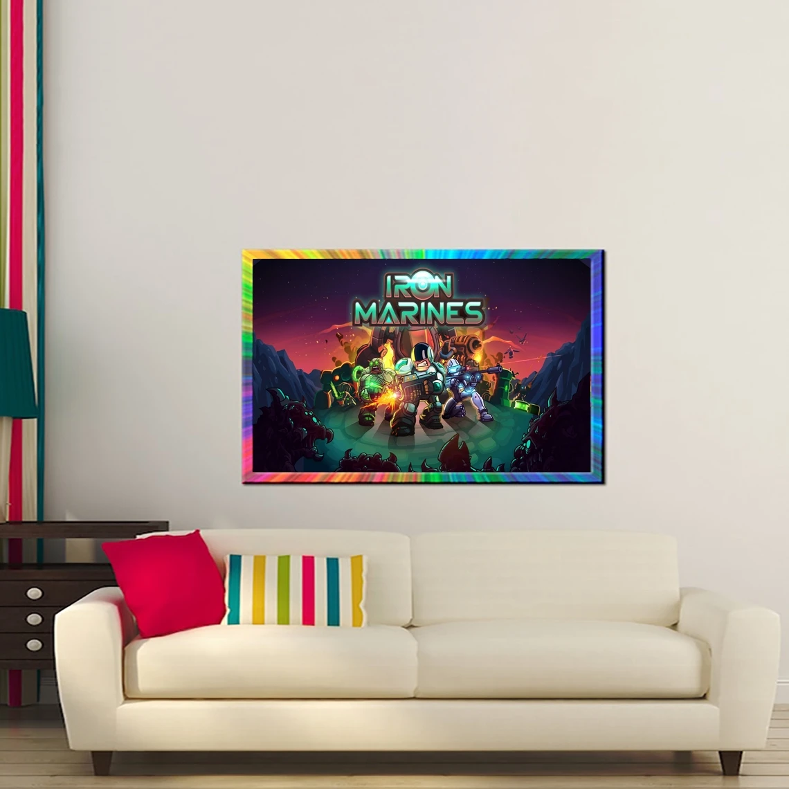 Плакат с изображением железной морской пехоты для видеоигр Художественная