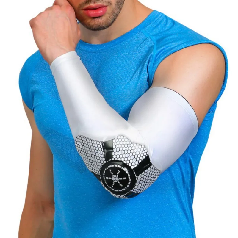 

Men Women Arm Sleeve Armband Elbow Support Breathable Basketball Football Safety Sport Elbow Pad Brace Protector 1 PC