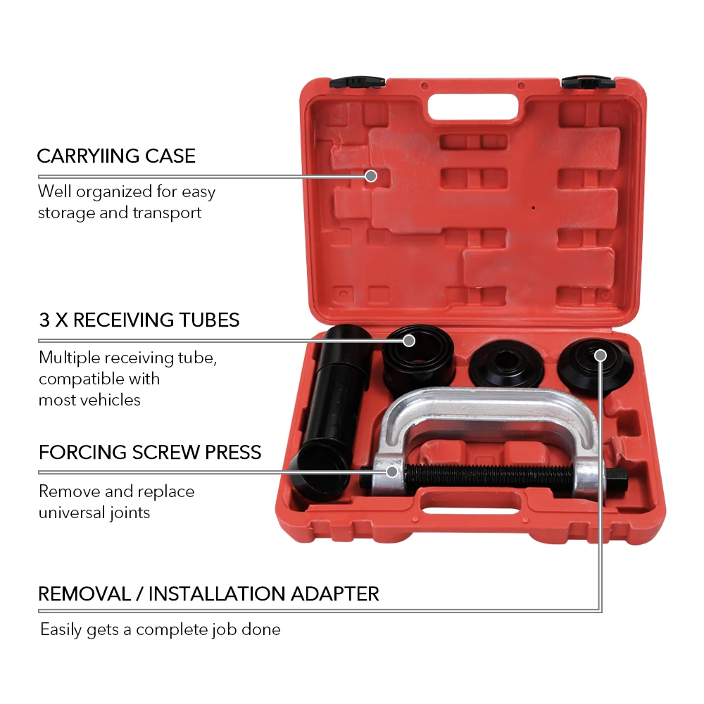 10PCS Drive Ball Joint Remover Car Repairing Tools Case Frame Press Service Tool Set Installation Tool Kits for Car Multi-tool
