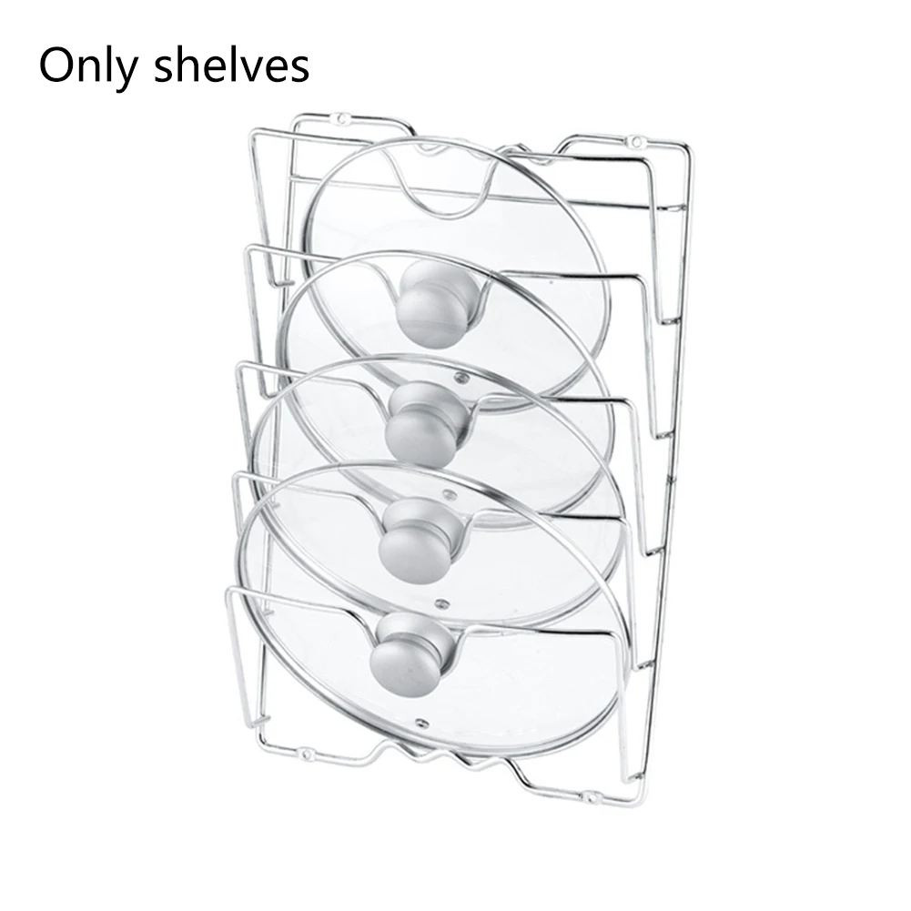 

Anti-fall Metal Drying Pan Pot Rack Cover Lid Rest Stand Spoon Holder Holder Kitchen Tool 5 Layer Plate Organizer Pantry