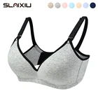 Бюстгальтер для грудного вскармливания SLAIXIU, хлопковый сексуальный открытый бюстгальтер с пряжками для сна, Одежда для беременных