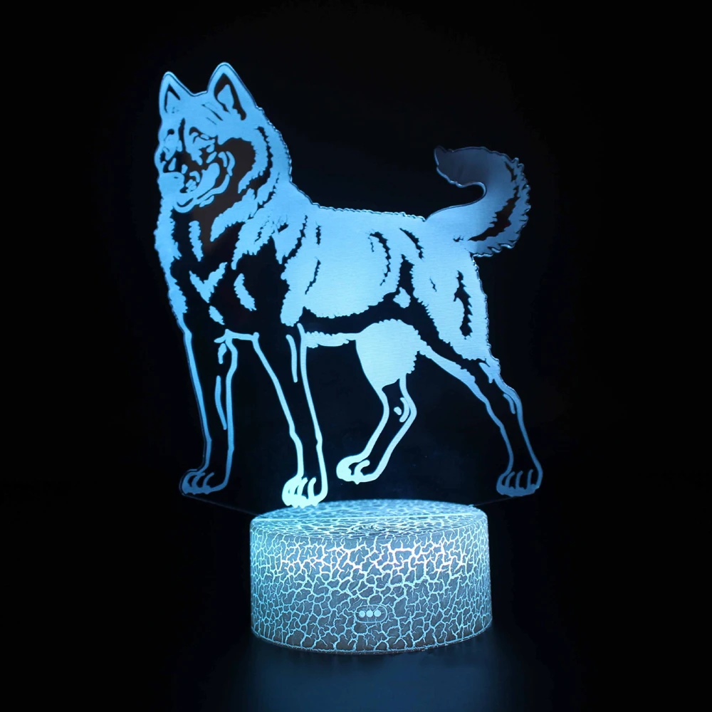 

Wolf Led Night Light For Home Room Decor Manga Fancy Lighting Night Table Lamp Three-dimensional Teen Room Decoration Child Desk