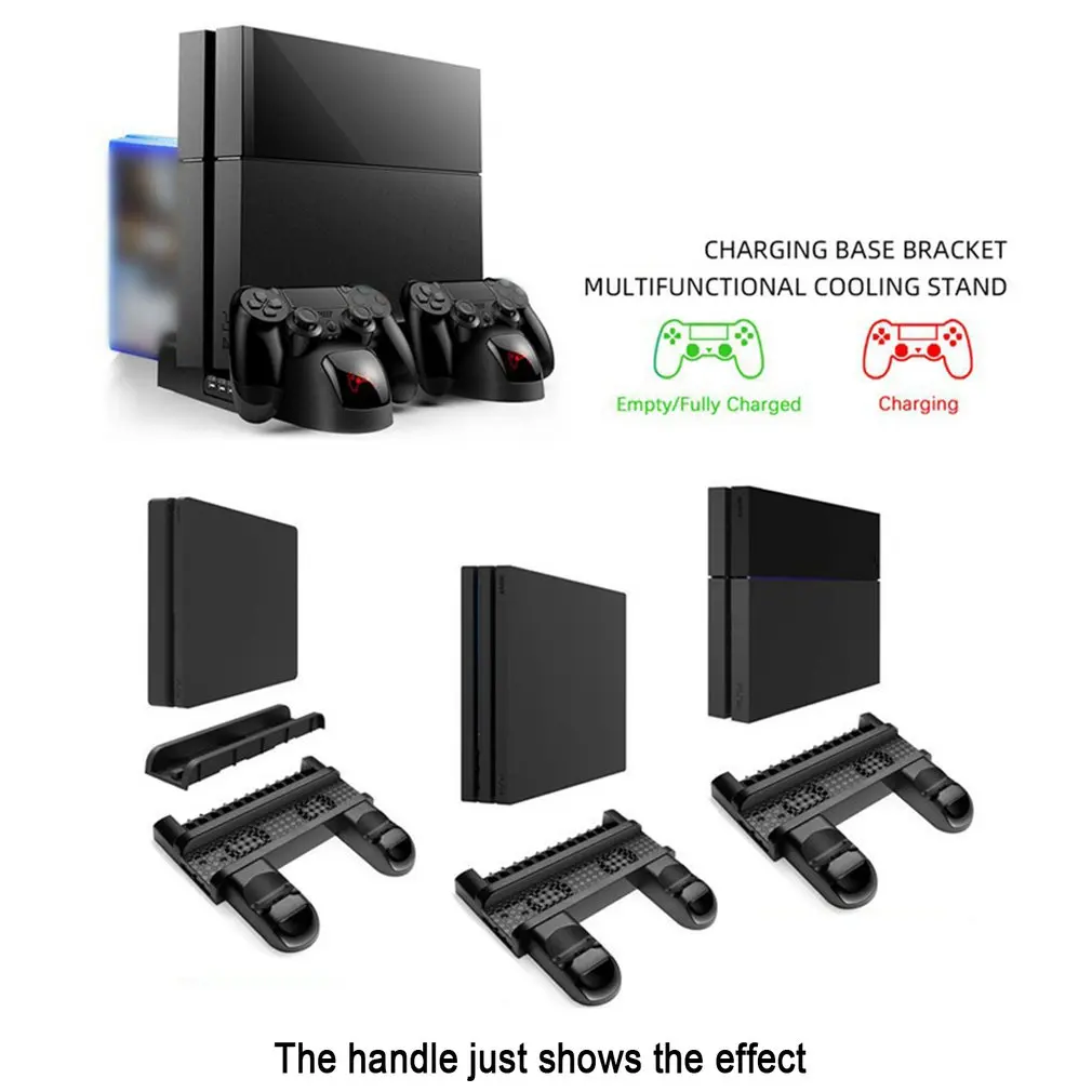 

Multi-function Cooling Fan For PS4 Dual Controller Charger Dock Station Slim Vertical Stand USB Cooling Bracket For PS4/Pro