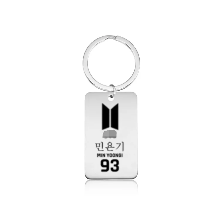 Kpop bangtan boys "Jin" "V" SUGA "RM" и т. д. Готический аккорер персонаж картина брелок из нержавеющей стали для женщин мужчин Bangtan ювелирные изделия