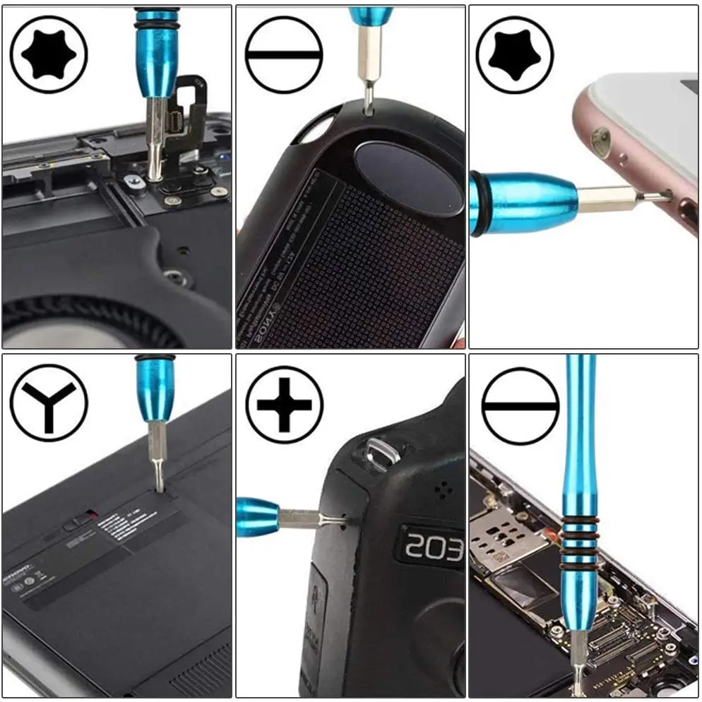 Набор прецизионных отверток 110 в 1 с прорезями Phillips Torx и более битами нескользящий