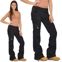 loose cargo pants women fashion streetwear military army pocket denim trousers jeans d30