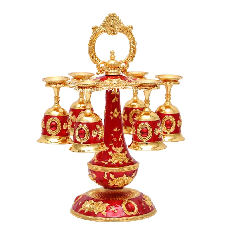 

European-Style Russian Household Wine Glass Rack Wine Glass Rack Hanging Upside down Hotel Retro Living Room Set Decoration