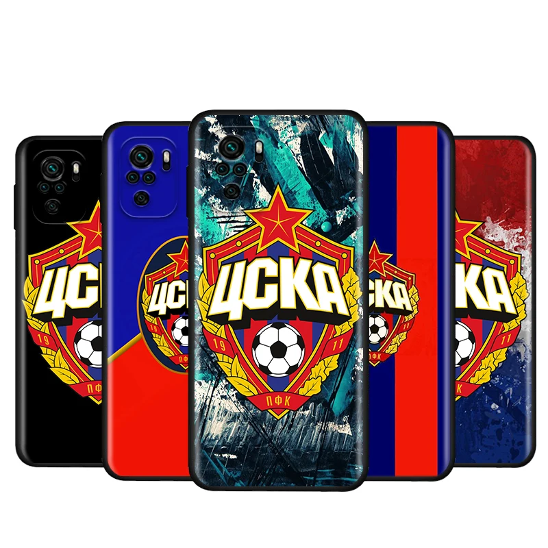 

PFC CSKA Moscow Football Team For Xiaomi Redmi Note 10S 10 9 9S 9T 8T 8 7 6 5 Pro Max 5A 4X 4 5G Soft Silicone Phone Case