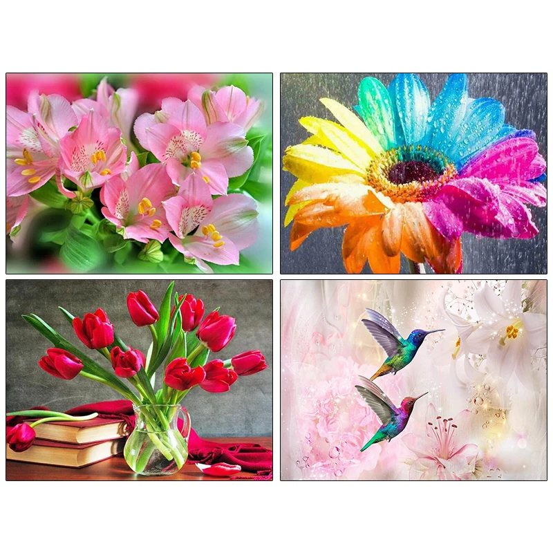 

5D Diamond Painting Full Drill Flowers Birds Sale Embroidery Cross Stitch Scenery New Arrival Home Decorations