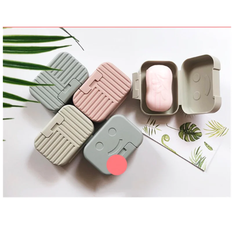 2 шт. мыльница герметичная с мультяшным изображением улыбающегося лица подставка