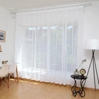 Современные однотонные белые тюлевые занавески CDIY для гостиной, спальни, оконные прозрачные Занавески Из вуали для кухни, домашний декор светильник легкое затенение