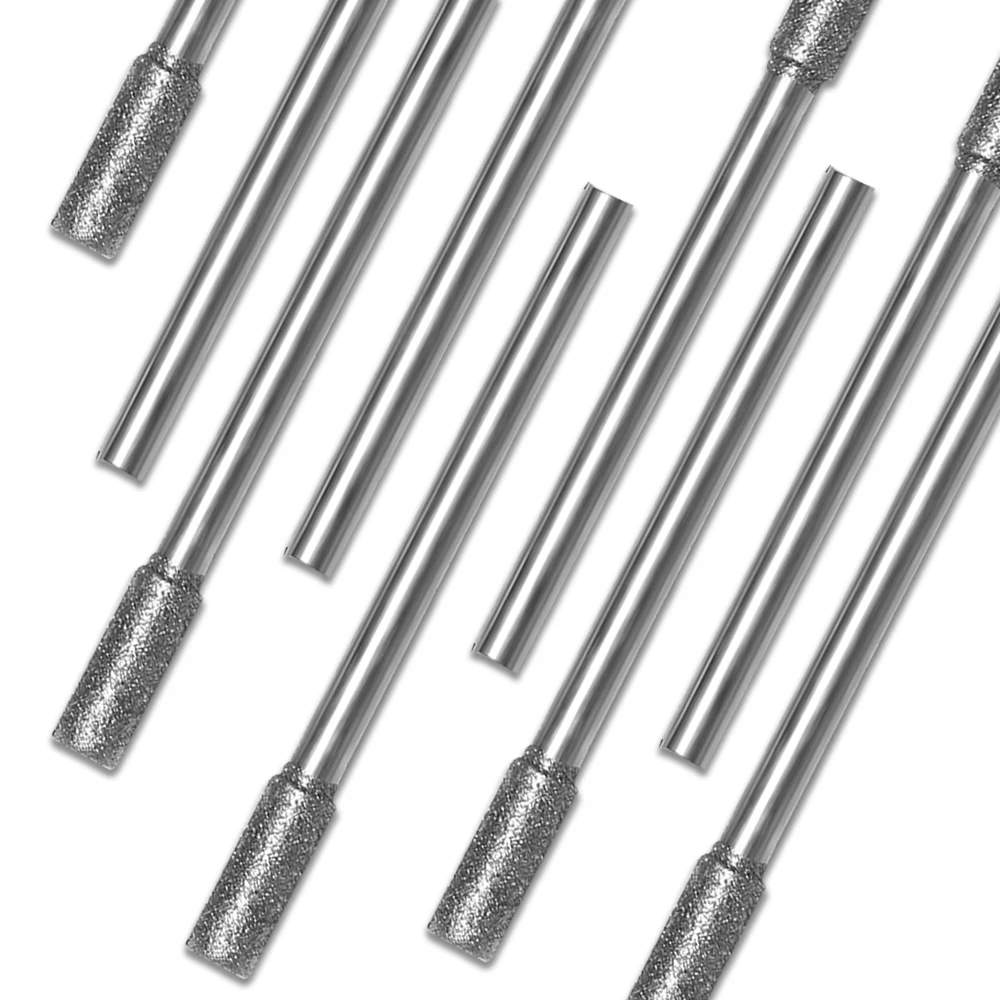 

5PC Diamond Chainsaw Sharpener Burr Stone Round File Fits 1453 Craftsman Diamond Grinding Rod Mill Rotary Tool 5/32"