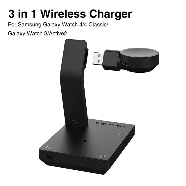 3 V 1 15 Vt Besprovodnaya Dok Stanciya Dlya Samsung Galaxy Watch 4 40 44 Mm Watch 4 Classic 42 46 Mm Zaryadnoe Ustrojstvo Dlya Galaxy Watch 3 Active 2 Elektronika Aliekspress