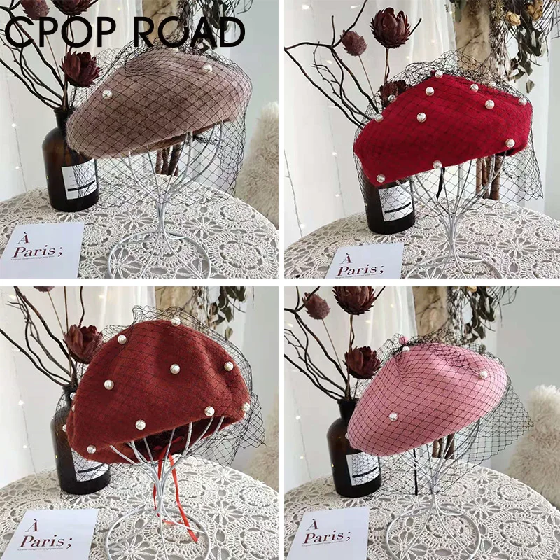 Модный высококачественный вязаный натуральный шерстяной фетровый берет для