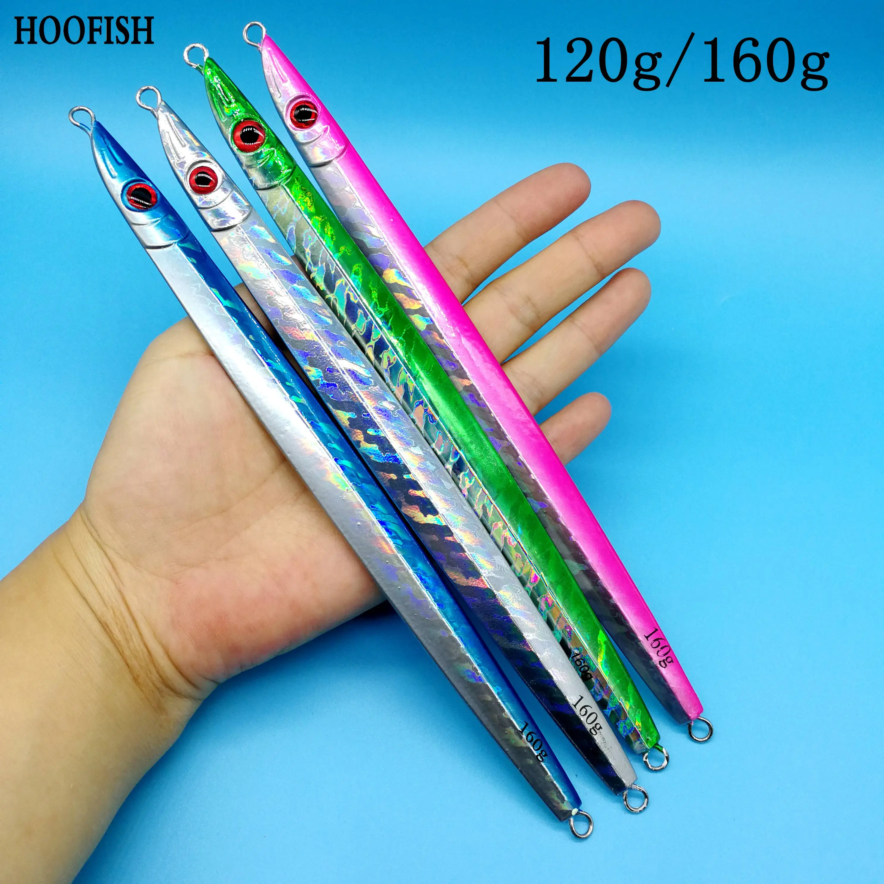 Длинная металлическая рыболовная приманка для джиггинга 120 г/160 г 1 шт.|Наживки