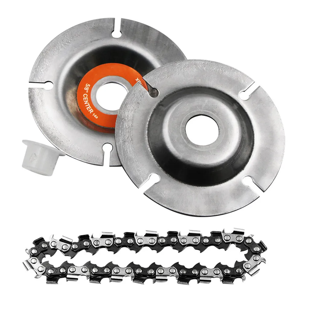 

Wood Carving Disc Woodworking Chain Grinder Chain Saws Disc Chain Plate Tool for 125MM/115MM Angle Grinding 5 Inch 4 inch