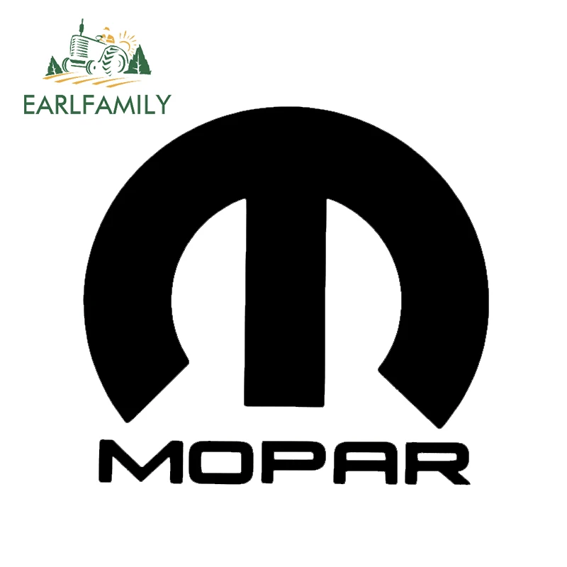 EARLFAMILY 13 см x 13 см логотип Mopar для Ram зарядное устройство Challenger виниловый стикер на окно наклейка для автомобиля аксессуары для укладки черный/серебристый