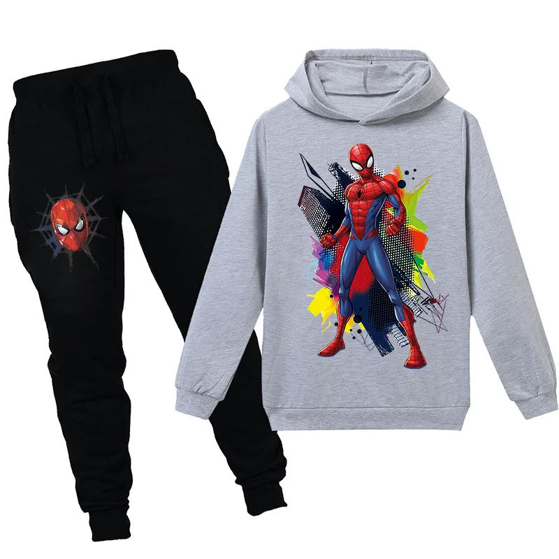 Disney осень/весна в стиле Человека паука тренировочный костюм для мальчиков