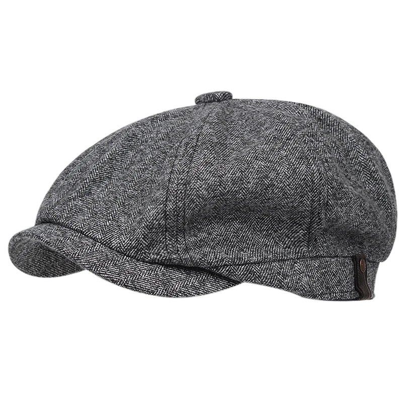

Wool Newsboy Caps Men Herringbone Flat Caps Gatsby Cap Woolen Driving Hats Vintage Inspired Hat Winter Peaky Blinders NEW