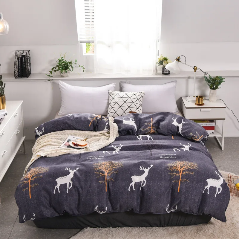 Пододеяльник с цветочным принтом для дома двухсторонний дизайн пододеяльник